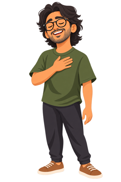 Amit, relieved